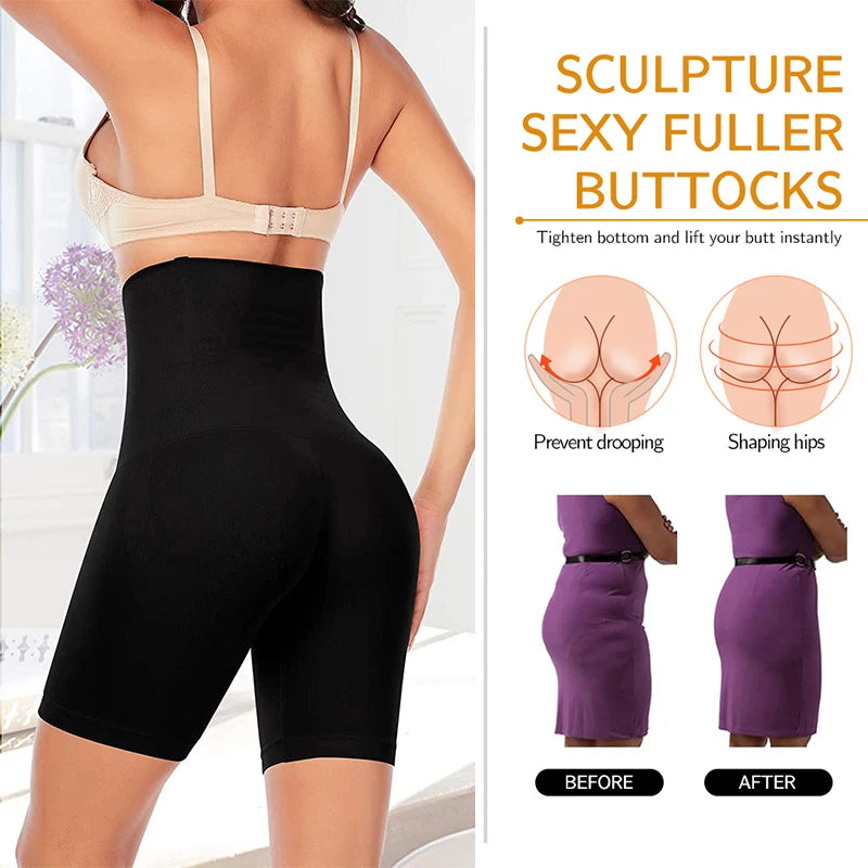 Pantalones cortos moldeadores de cintura alta para mujer, ropa moldeadora para Control de barriga, muslo, entrenador de cintura adelgazante, levantador de glúteos, bragas moldeadoras