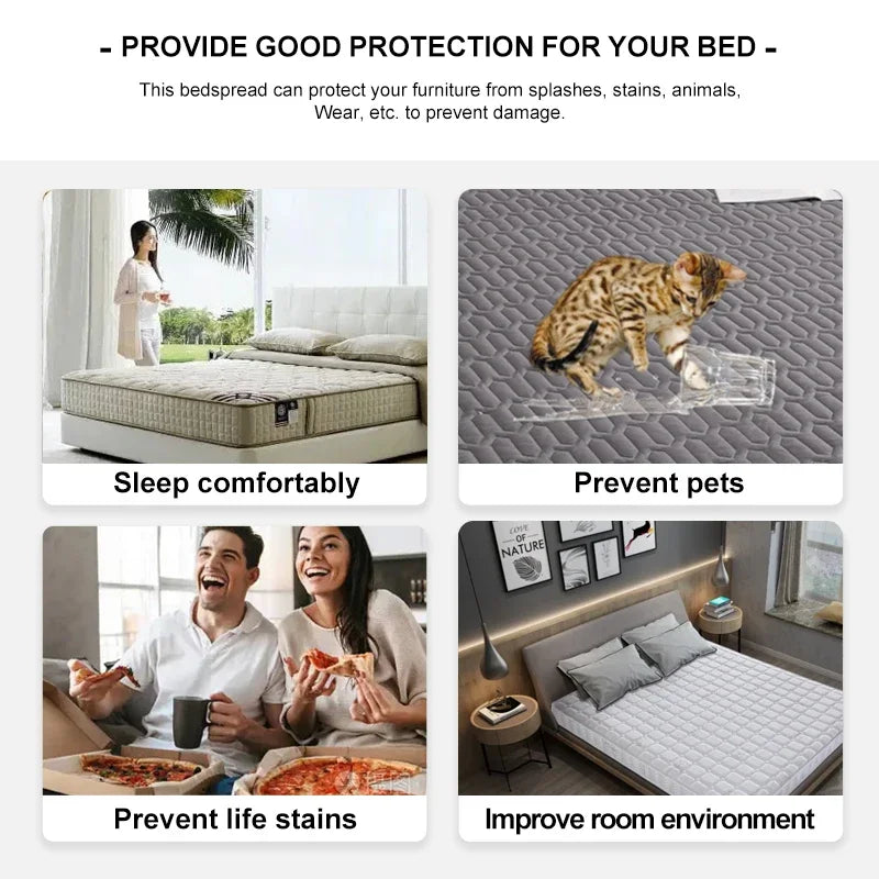 Sábana ligera de estilo veraniego con banda elástica, fundas de colchón de Color sólido, Protector para cama individual doble King, 100% algodón