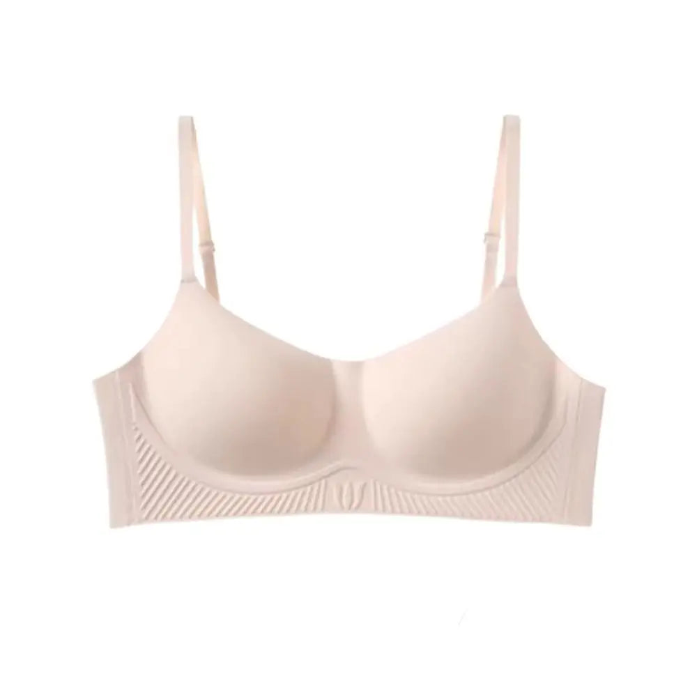 Sujetador suave sin costuras con escote en V profundo para mujer, sostén antiflacidez a prueba de golpes, sin rastro, parte de atrás bonita, ropa interior push-up