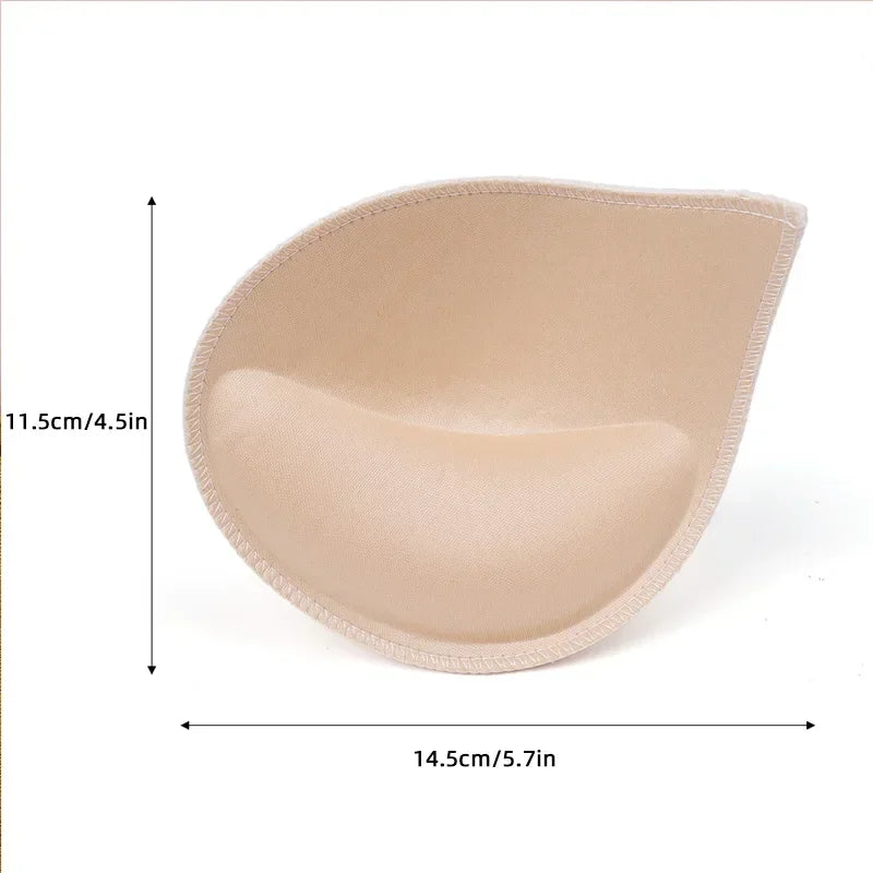 Accesorios redondos para mujer, traje de baño de esponja 3D, sujetador de realce de pecho, relleno, potenciadores de pecho, inserto de espuma, copa triangular para el pecho, 2 uds.