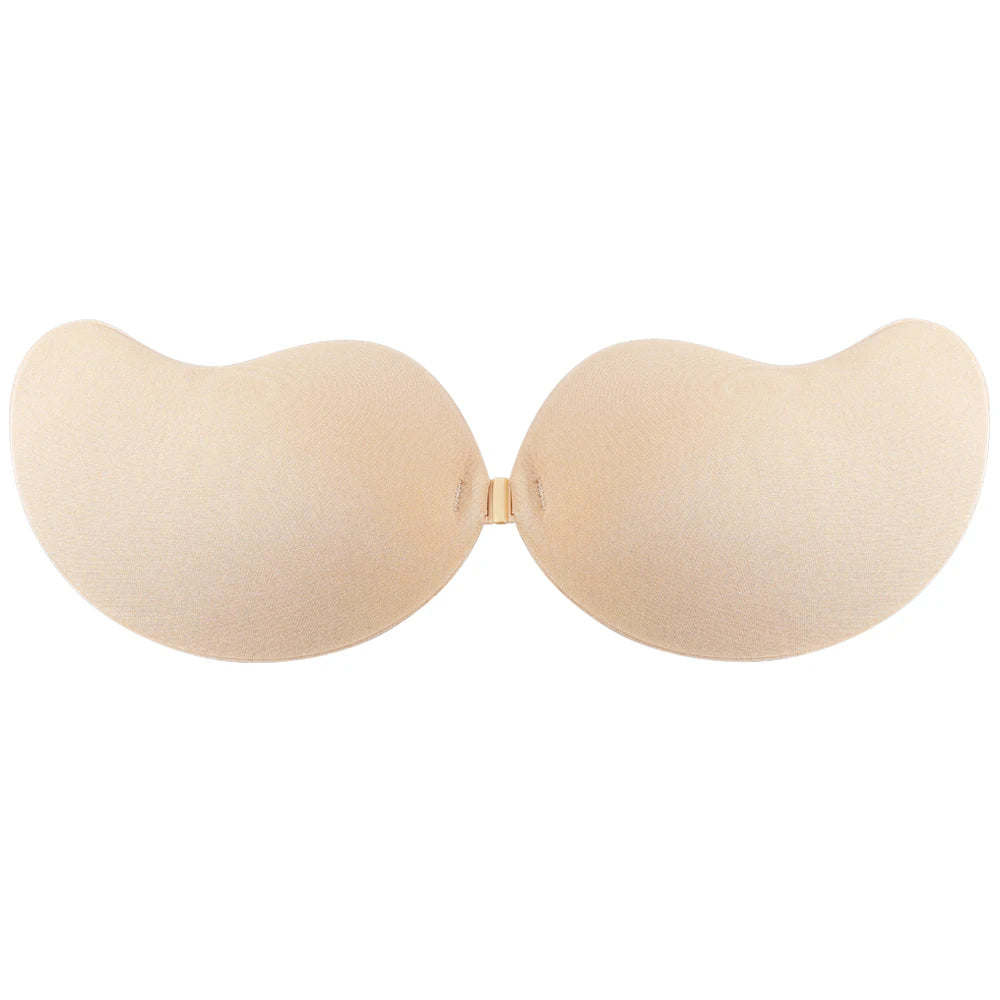 Sujetador Sexy para mujer, Sujetador Invisible de realce, autoadhesivo de silicona, cierre frontal sin costuras, adhesivo, sin espalda, sin tirantes