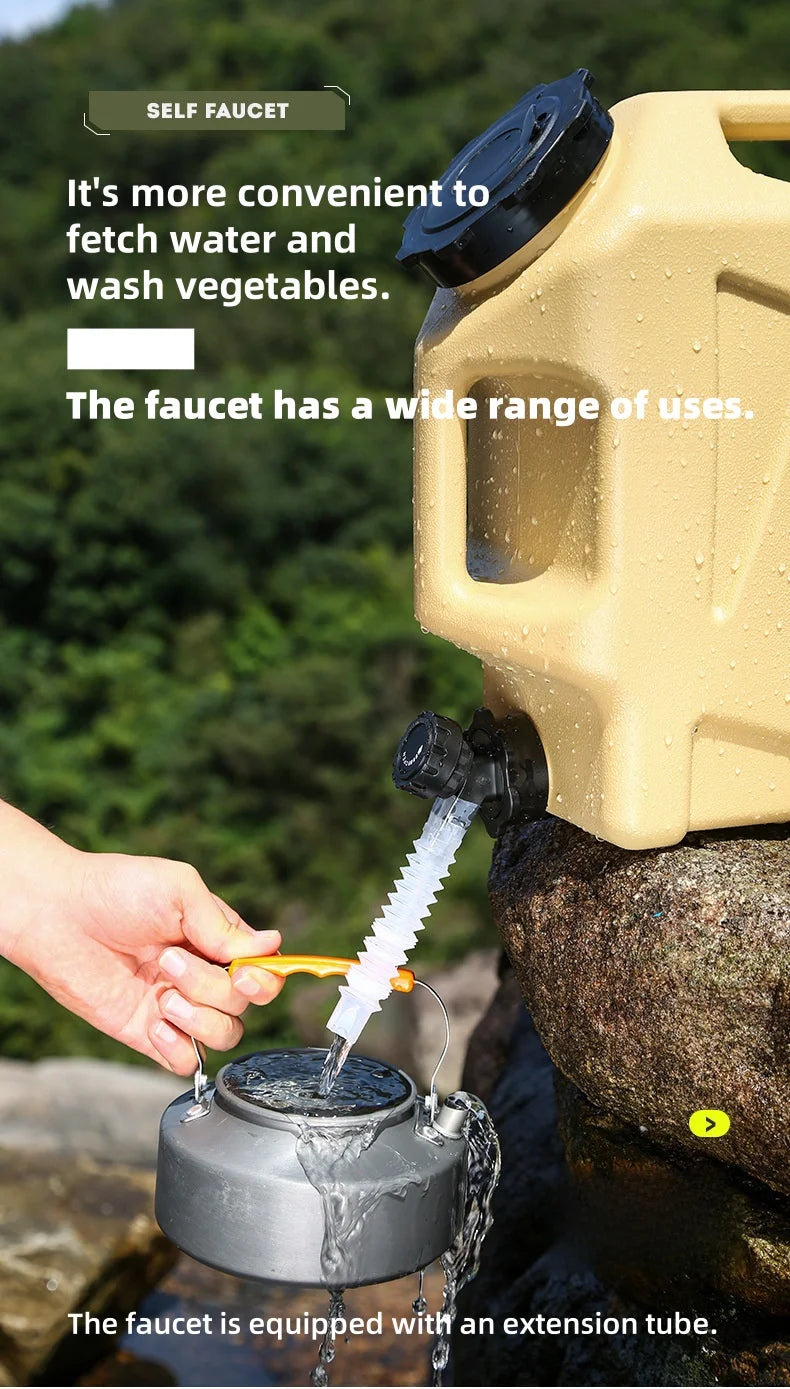 Cubo de agua para vehículo de recorrido autónomo al aire libre, cubo de almacenamiento de agua para el hogar, cubo de agua para acampar, cubo de agua pura potable