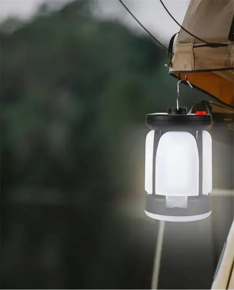 Linterna LED recargable ultrabrillante para acampar, reflector plegable, 3 modos de luz y linterna manos libres para acampar/senderismo/pesca