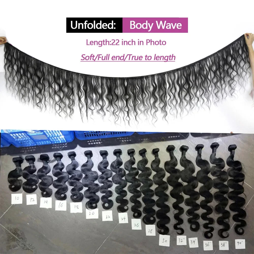 Extensiones de cabello humano ondulado de 24 pulgadas, 100% cabello humano brasileño sin procesar, 1/3/4 mechones para mujeres, mechones gruesos 10A, entrega en 3 dÃas