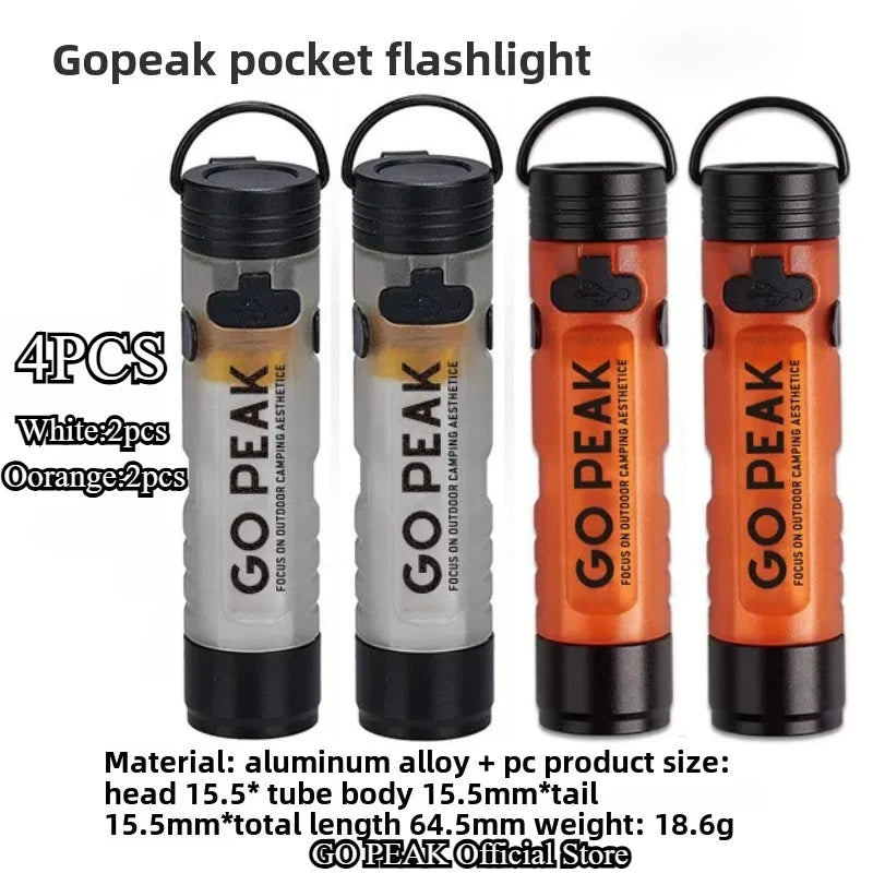 MOUNTAINHIKER-linterna LED con Clip para sombrero de bolsillo, linterna portátil recargable de larga duración con Clip, iluminación ambiental para acampar al aire libre