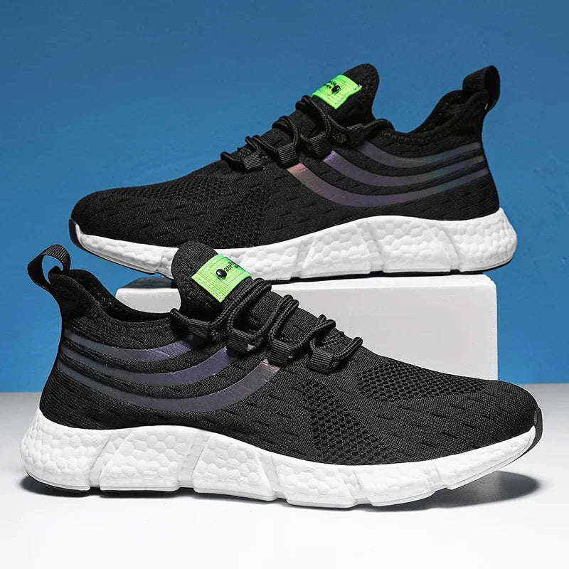 Zapatos Deportivos informales para hombre, zapatillas ligeras transpirables, antideslizantes, planas, para correr al aire libre, caminar, Tenis, calzado atlético para correr
