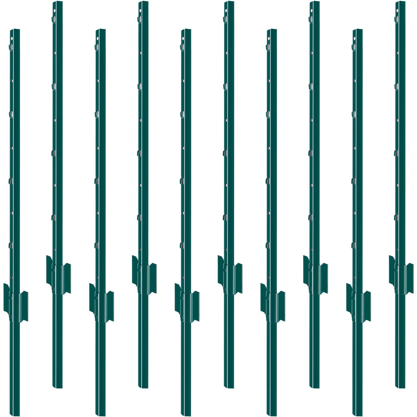 VEVOR Poste de valla Poste en T Postes de valla de metal de alta resistencia Estacas de valla de acero resistentes para jardín, patio, césped, granjas y cercas de alambre al aire libre