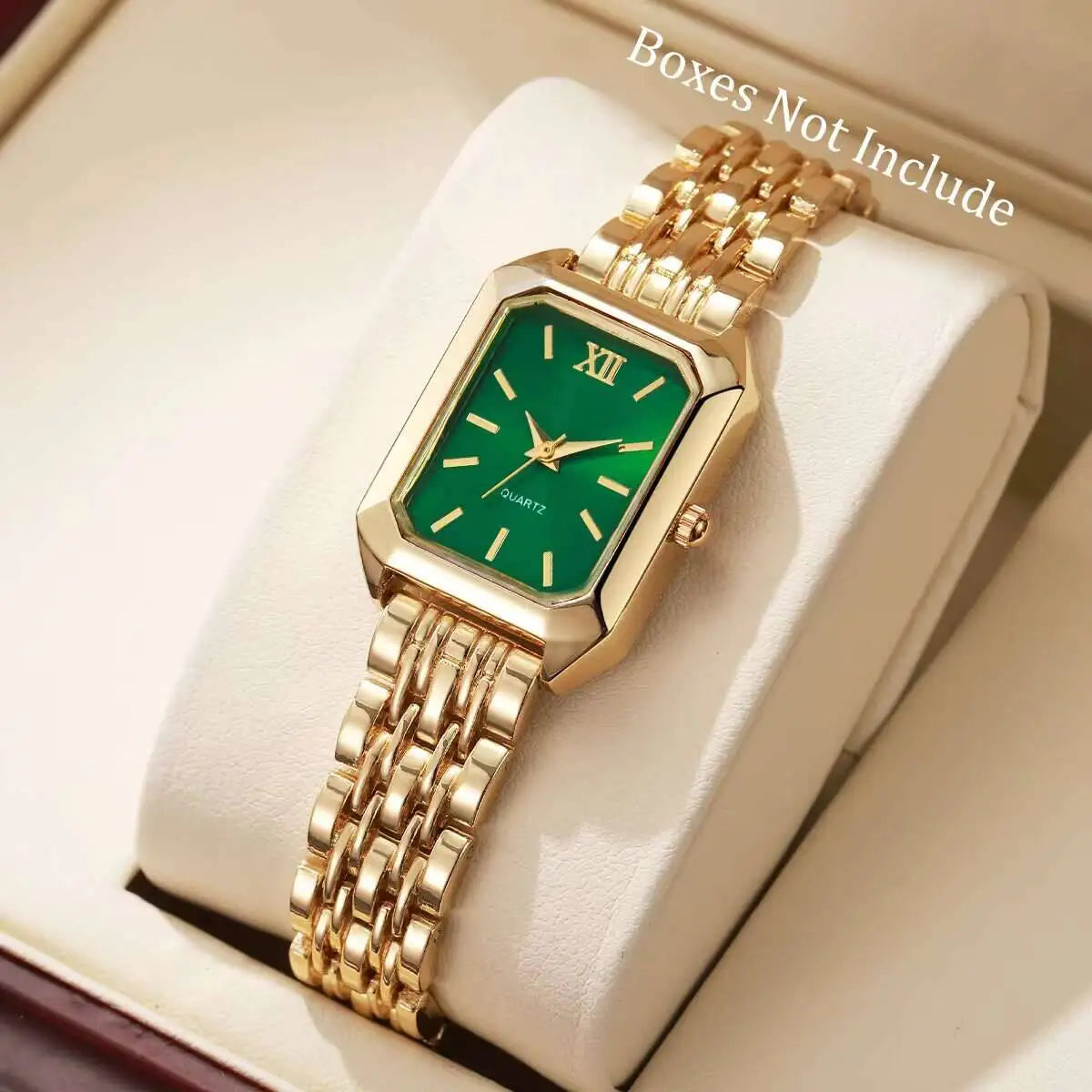 Reloj de cuarzo rectangular a la moda para Mujer, relojes de pulsera analógicos de lujo, Reloj de Mujer para niñas, Reloj de regalo (sin caja)
