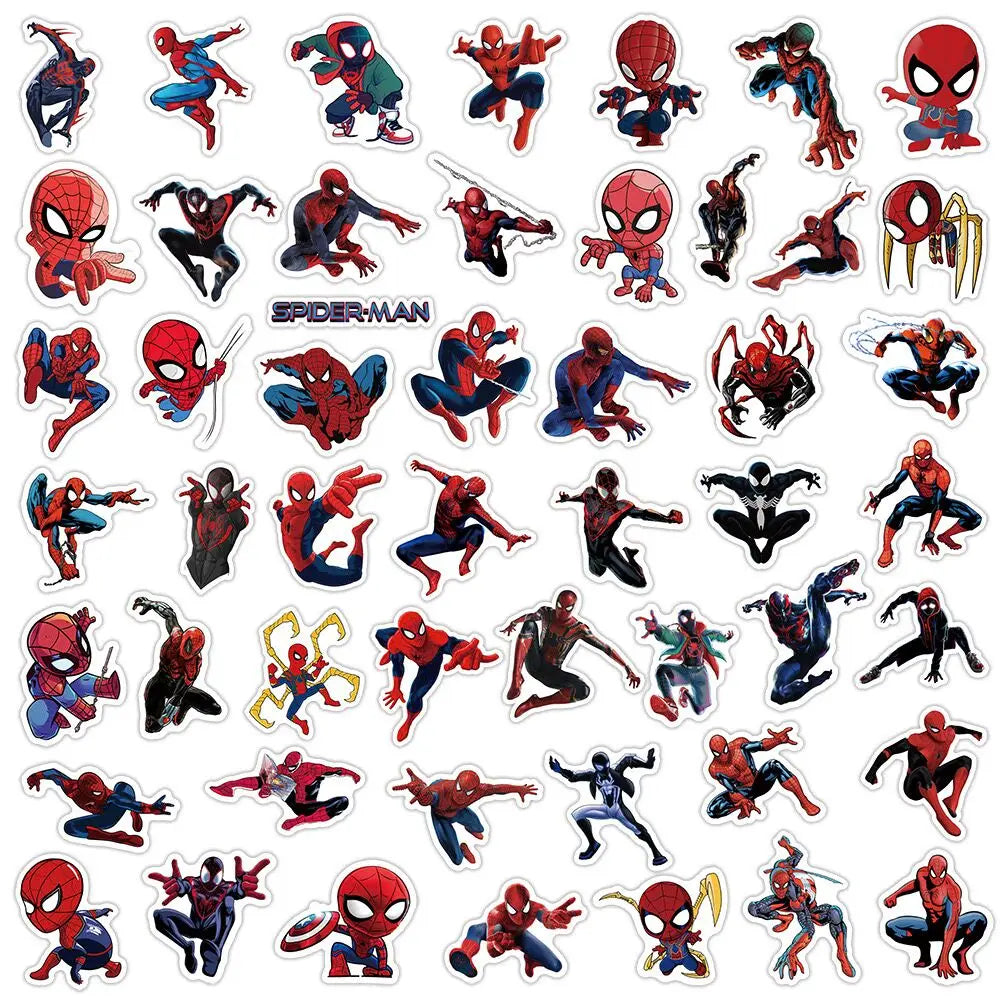 10/50 Uds Disney superhéroe Spiderman pegatinas de dibujos animados de Anime álbum de recortes portátil equipaje monopatín pegatinas de grafiti pegatina juguete para niños