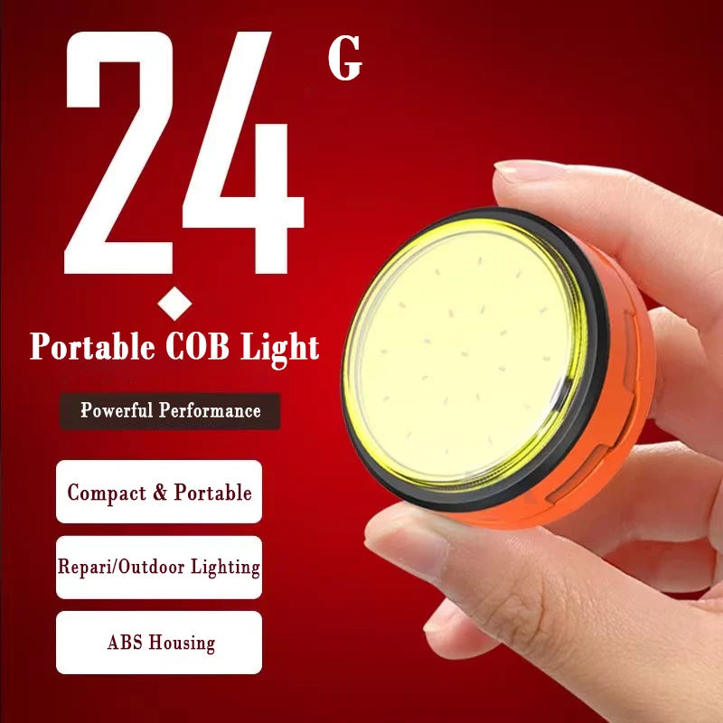 MINI luz LED multifuncional para acampar, linterna portátil recargable con Base magnética para tienda de campaña al aire libre, senderismo de emergencia