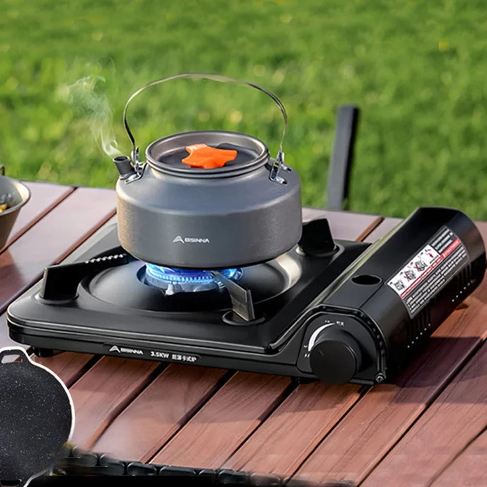 Estufa de gas portátil para acampar con un solo quemador, estufa de casete de encendido automático para cocina interior y exterior, senderismo, Picnic, 2025