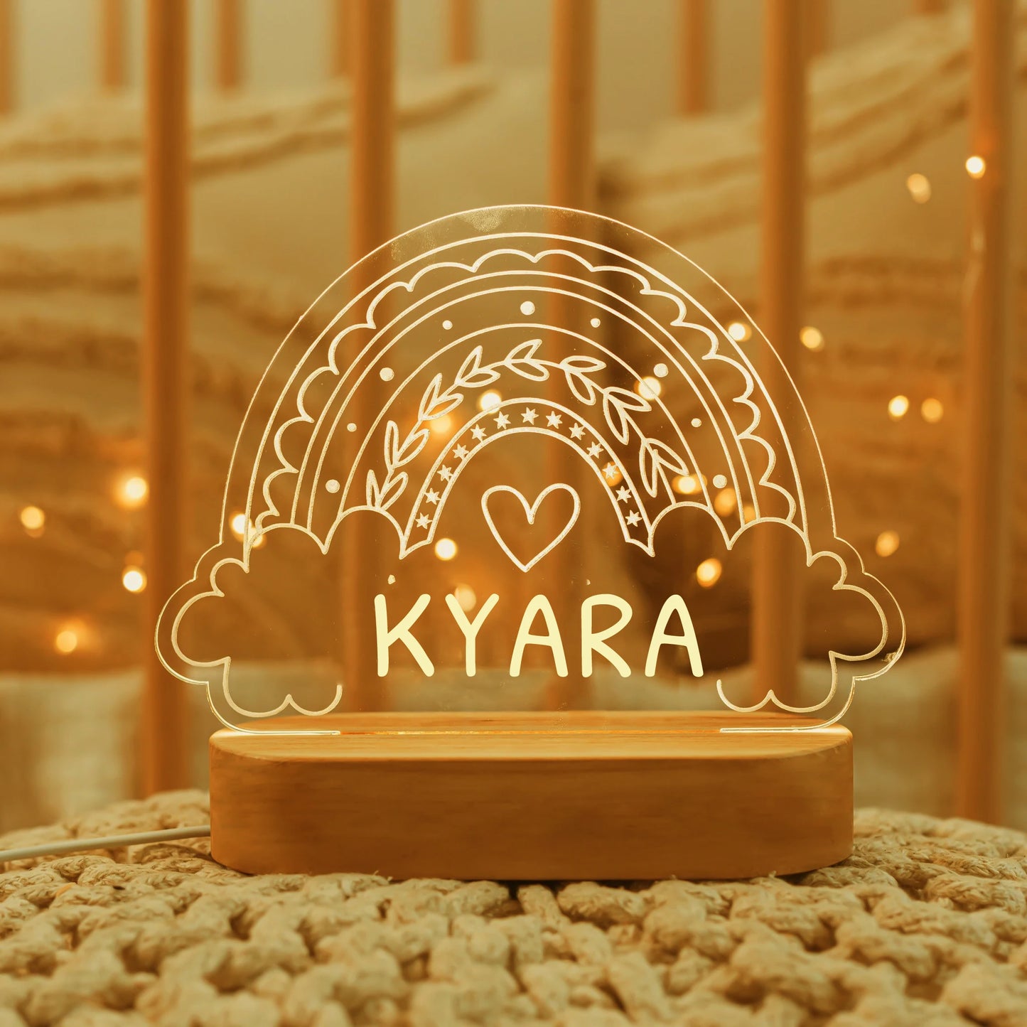 Luz nocturna USB para bebés y niños, lámpara personalizada con nombre para niños, decoración del hogar para dormitorio de recién nacidos, regalo de recuerdo de cumpleaños