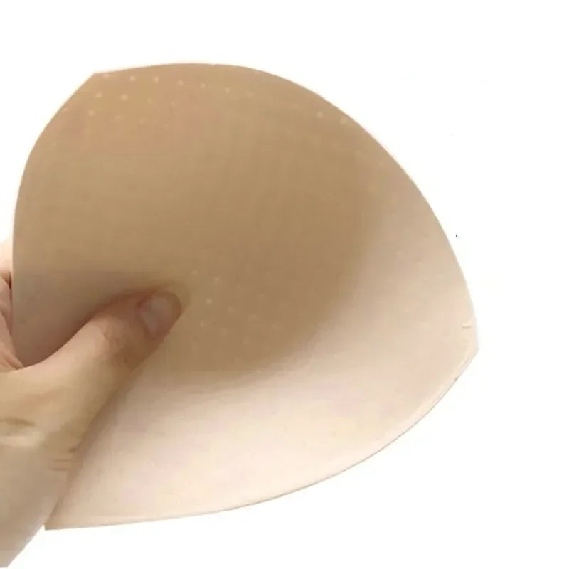 Almohadilla para sujetador, copas triangulares de ventilación, almohadillas de espuma de inserción de realce en el pecho para traje de baño, accesorios de relleno, almohadilla potenciadora extraíble