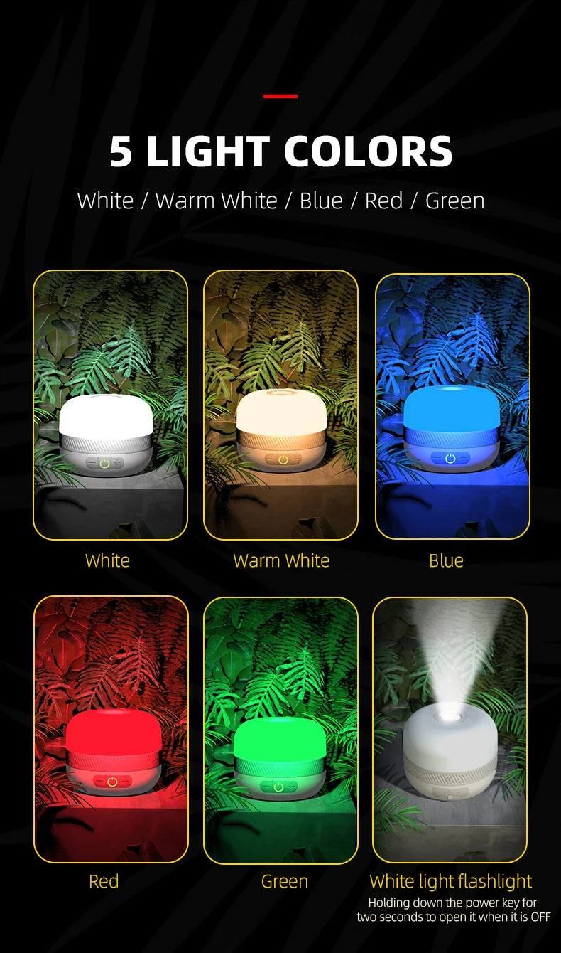 Linterna LED para acampar al aire libre LV10, linterna de Camping recargable de 230 horas con accesorio de iluminación magnético, luz de emergencia portátil