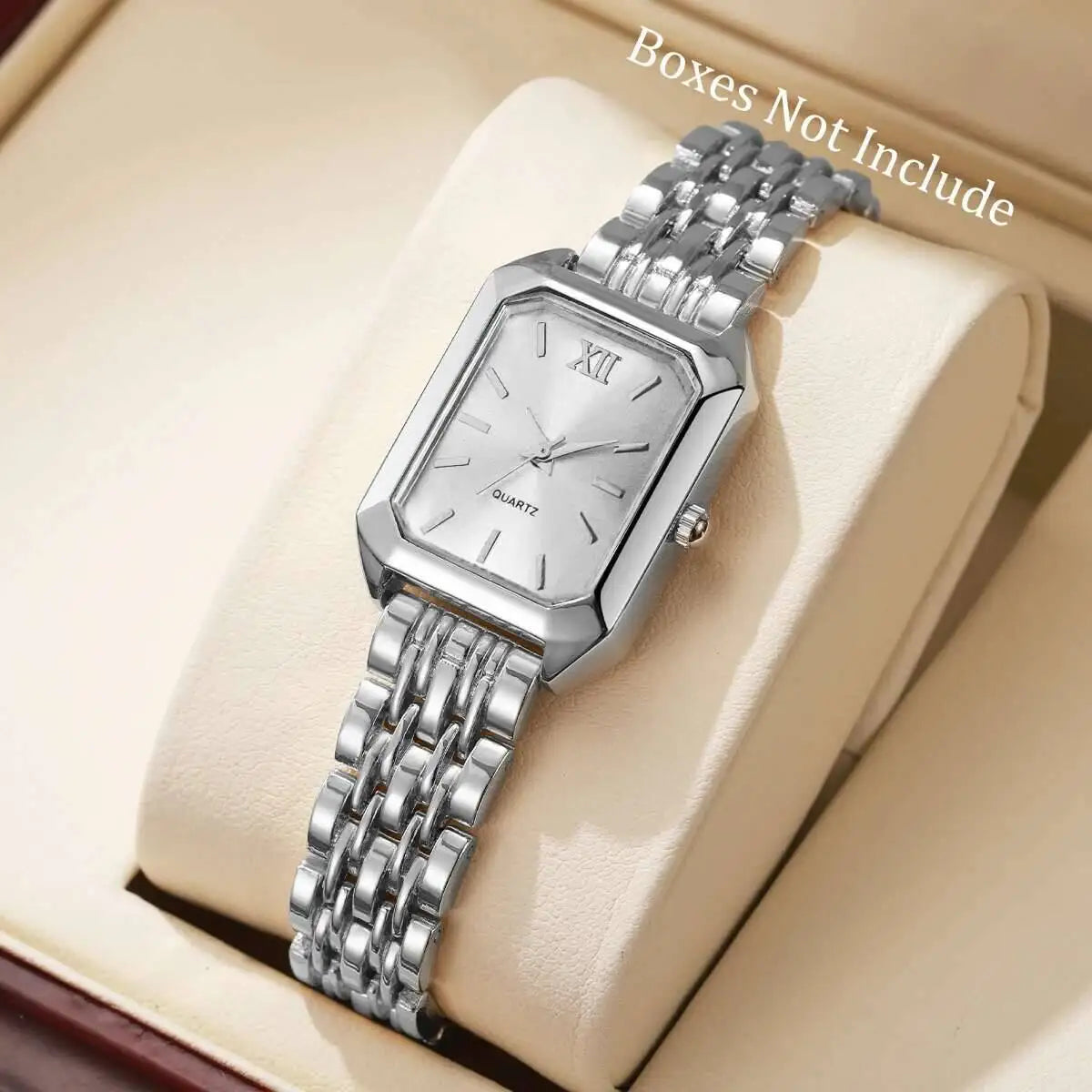 Reloj de cuarzo rectangular a la moda para Mujer, relojes de pulsera analógicos de lujo, Reloj de Mujer para niñas, Reloj de regalo (sin caja)