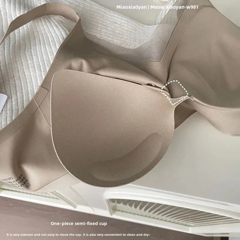 Sujetadores suaves y cómodos para mujer, ropa interior de nailon de apoyo ajustada al aire, sujetador elástico lateral con retroceso cero, ropa interior para mujer