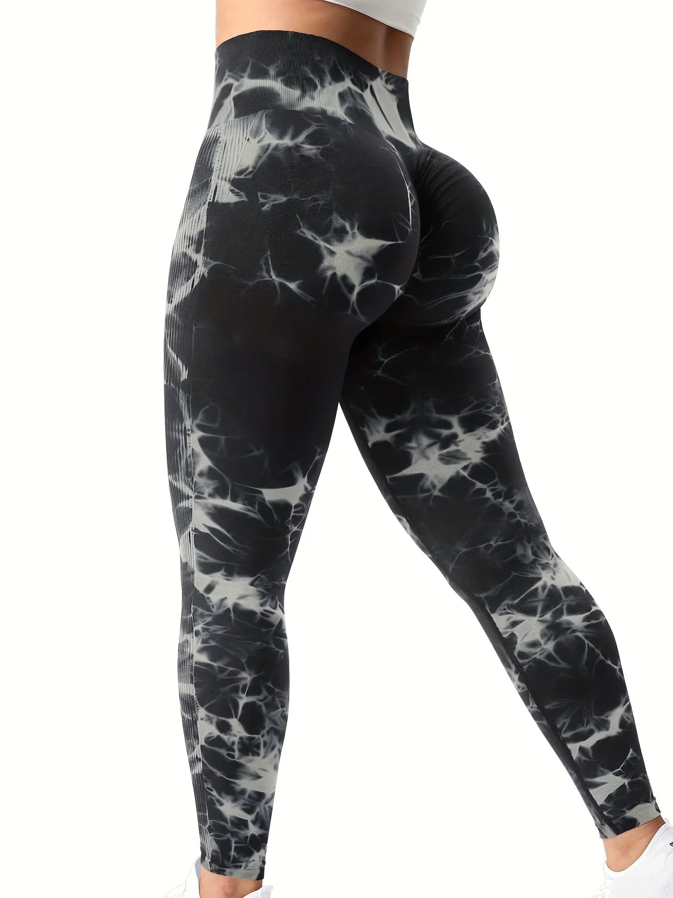 Leggings sin costuras Tie Dye para mujer, pantalones de yoga de cintura alta, medias elásticas para levantamiento de glúteos