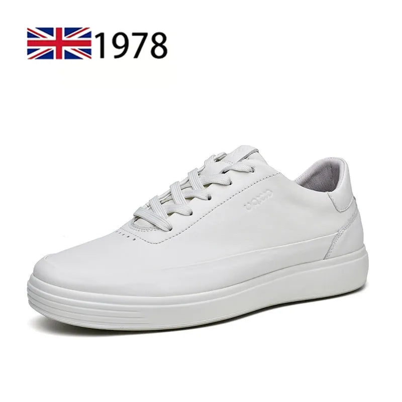 Zapatos de cuero genuino de alta calidad para hombre, zapatillas cómodas de verano, zapatos de moda para hombre, zapatos de monopatÃn versátiles de cuero suave
