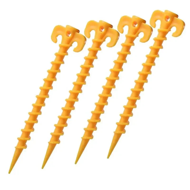 5 uds clavos para tienda de campaña al aire libre viaje tienda clavija clavos para el suelo tornillo clavos estacas clavijas de arena de plástico viaje tienda de playa estacas clavijas