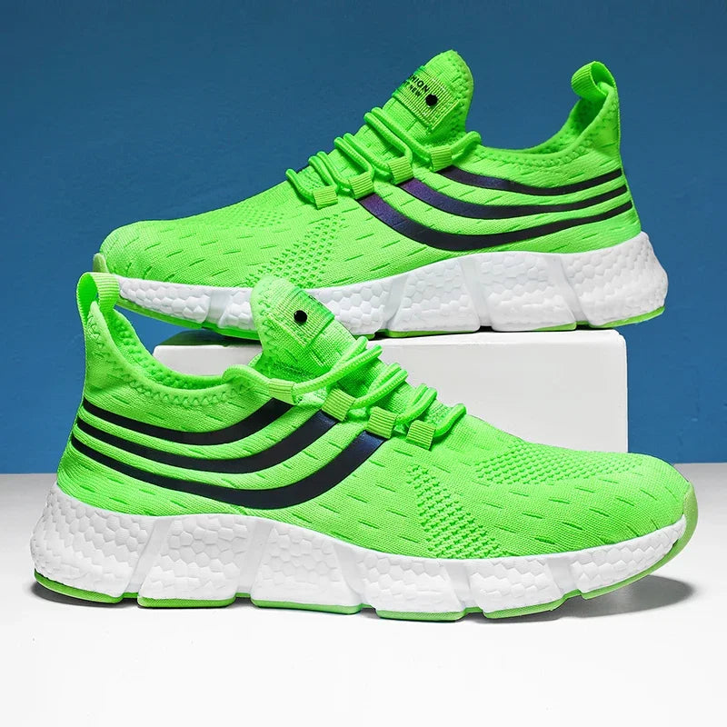 Zapatos Deportivos informales para hombre, zapatillas ligeras transpirables, antideslizantes, planas, para correr al aire libre, caminar, Tenis, calzado atlético para correr
