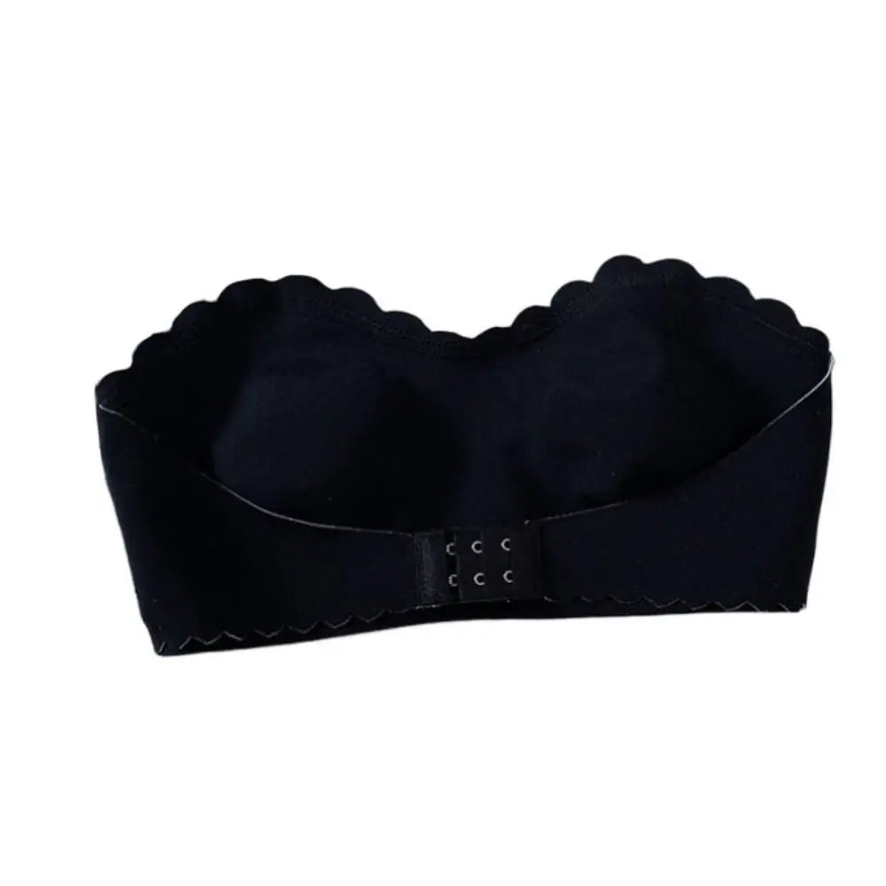Sujetador Invisible suave sin tirantes sin costuras, sujetador ajustado antideslizante para mujer, ropa interior con hebilla frontal, sujetador de realce para fiesta