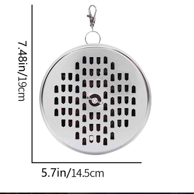 Soporte portátil para bobina de mosquitos, caja de incienso colgante, bandeja repelente en espiral ignífuga, para exteriores, interiores, camping, pesca.