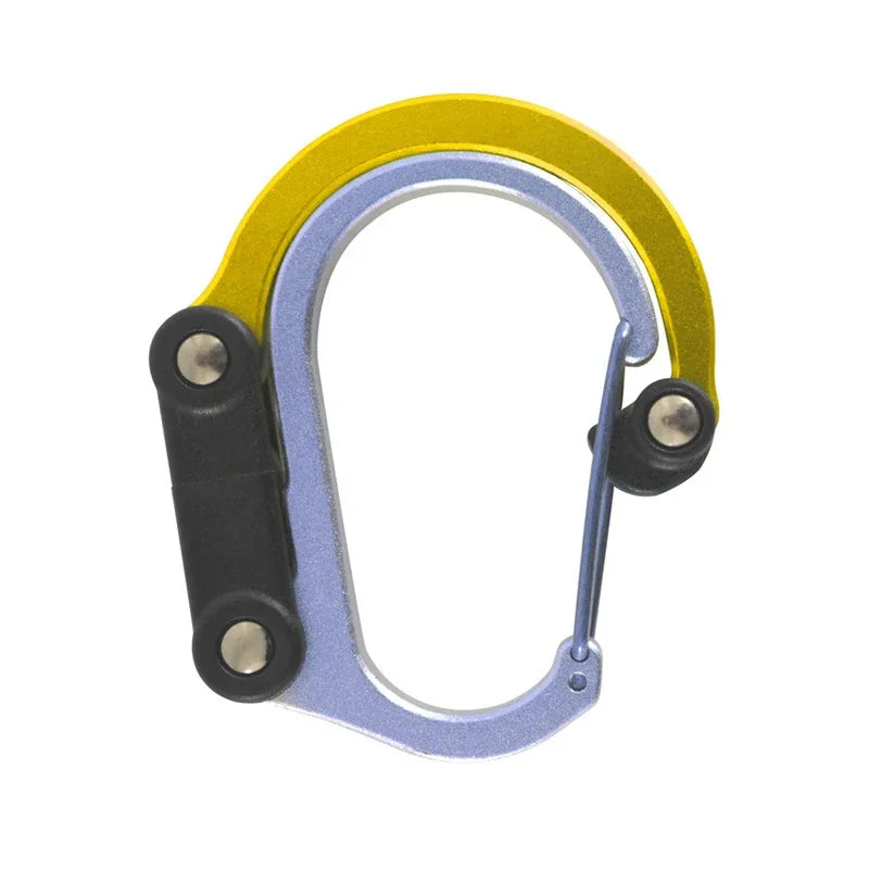 Mosquetón con Clip de engranaje híbrido multifuncional, gancho giratorio de 360 grados, hebilla fuerte, mochila de viaje para acampar, senderismo, dispositivo para exteriores