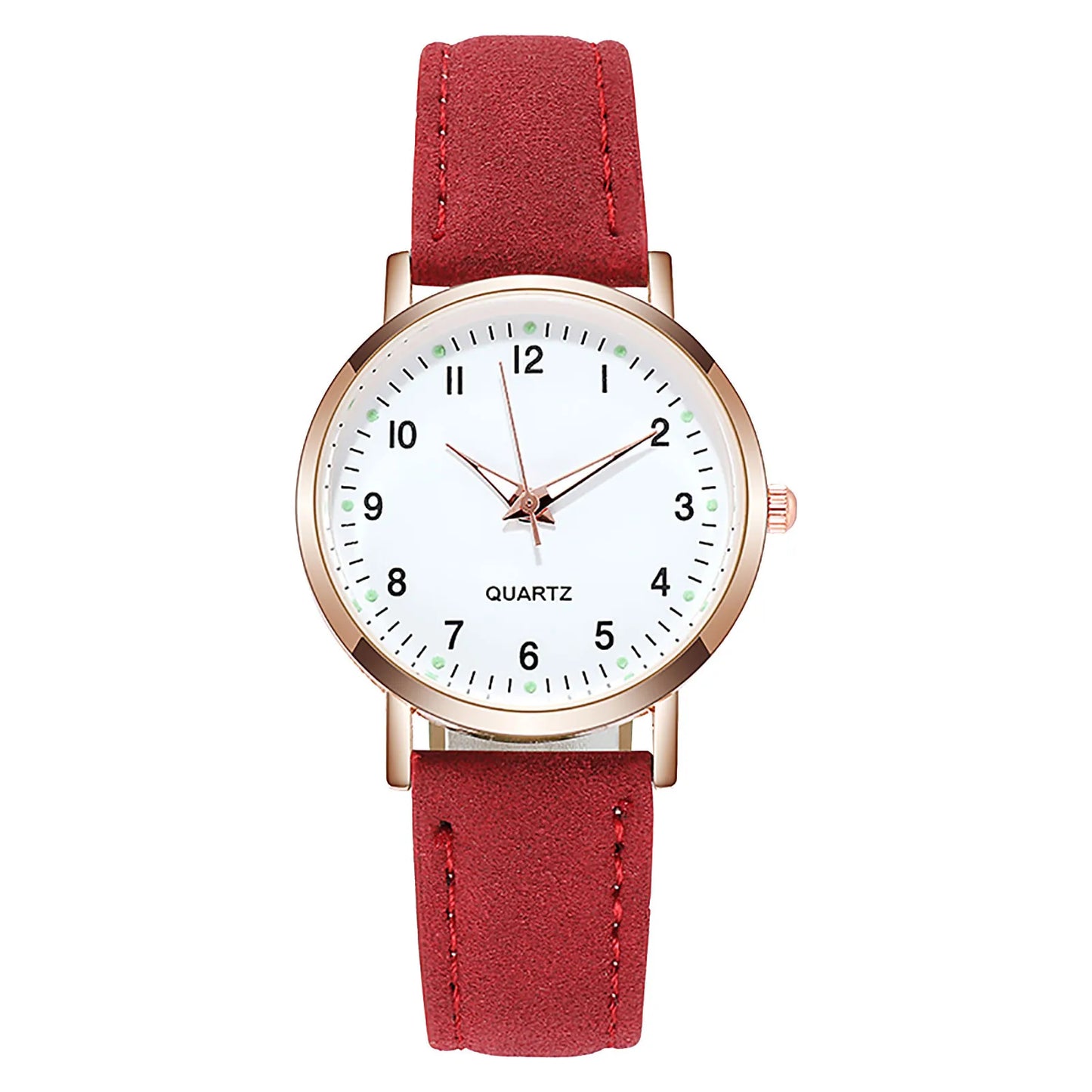 Reloj de Mujer a la moda para Mujer, relojes con correa de cuero, Reloj de pulsera luminoso de cuarzo analógico de lujo para Mujer, Reloj femenino