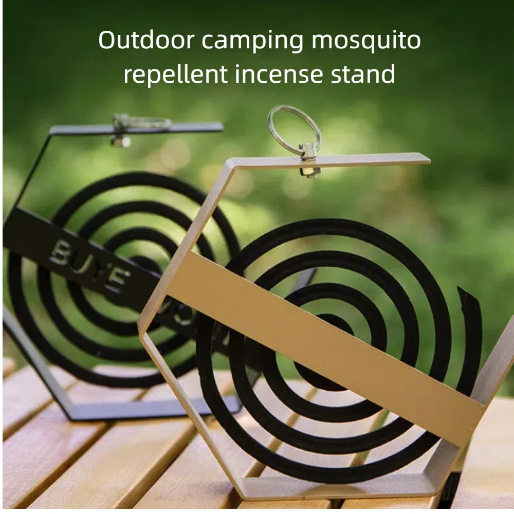 Bandeja de bobina para mosquitos para exteriores, herramientas de acampada, soporte para bobina de mosquitos para senderismo turístico, suministros de acampada, soporte para bobina de mosquitos colgante, 1 ud.