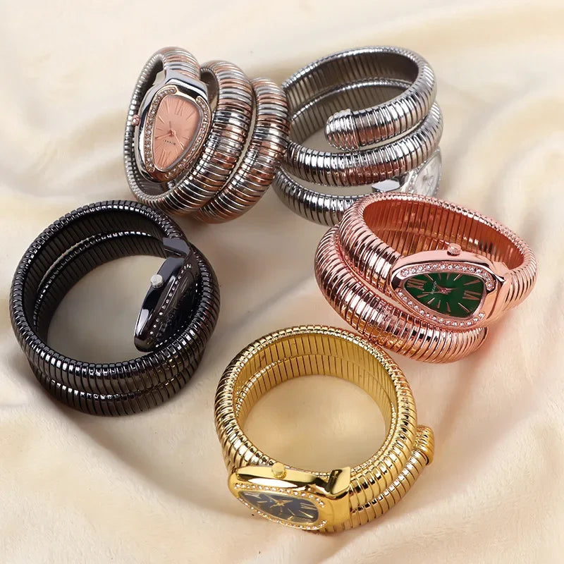 Reloj de cuarzo de lujo de alta calidad para mujer, pulsera de acero inoxidable, relojes de moda dorados para mujer, reloj femenino