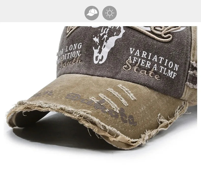 Nueva gorra de béisbol de algodón lavada a la moda para hombre, gorra deportiva Retro para hombre para las cuatro estaciones, gorra deportiva para exteriores, accesorio para hombre