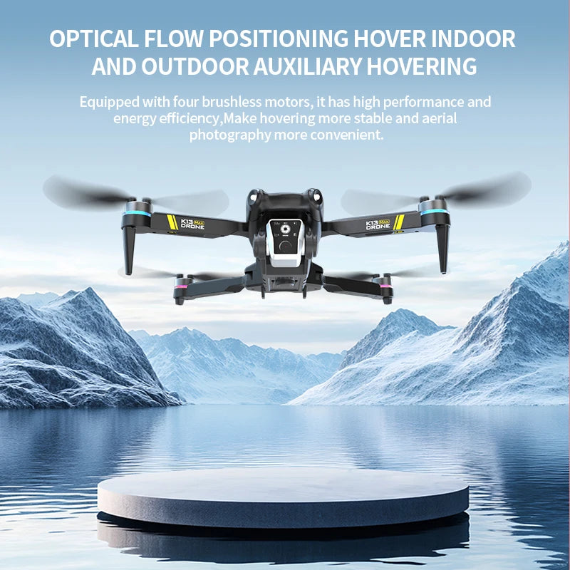 K13MAX Drone profesional RC 8K cámaras HD WIFI FPV altura mantener gesto fotografÃa plegable Quadcopter pantalla Control remoto juguete