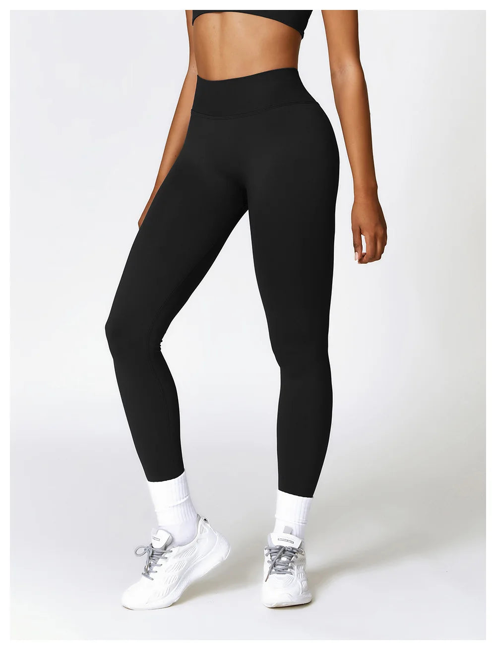Mallas deportivas con espalda en V para mujer, pantalones atléticos para Fitness, gimnasio, Yoga, mallas con Control de Scrunch, mallas de entrenamiento para ejercicio y correr