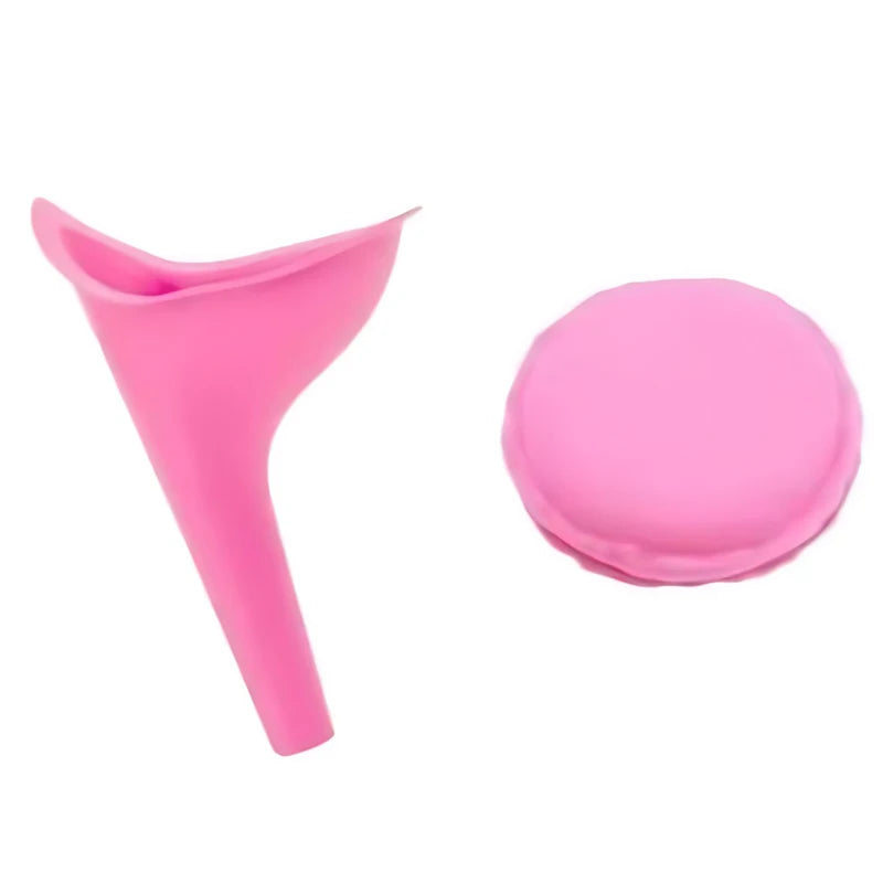 Juego de embudo de silicona reutilizable, embudo para orinar de pie de silicona rosa/morado con caja de almacenamiento de Color aleatorio, viaje, Camping, Hotel, ZYF, 1 ud.