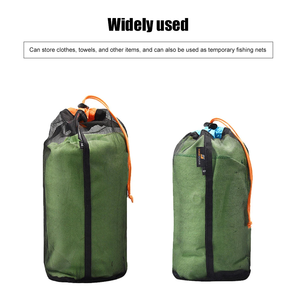 Bolsa de compresión portátil, saco impermeable con cordón para viaje, ahorro de espacio, bolsa de transporte para Camping, viaje y senderismo