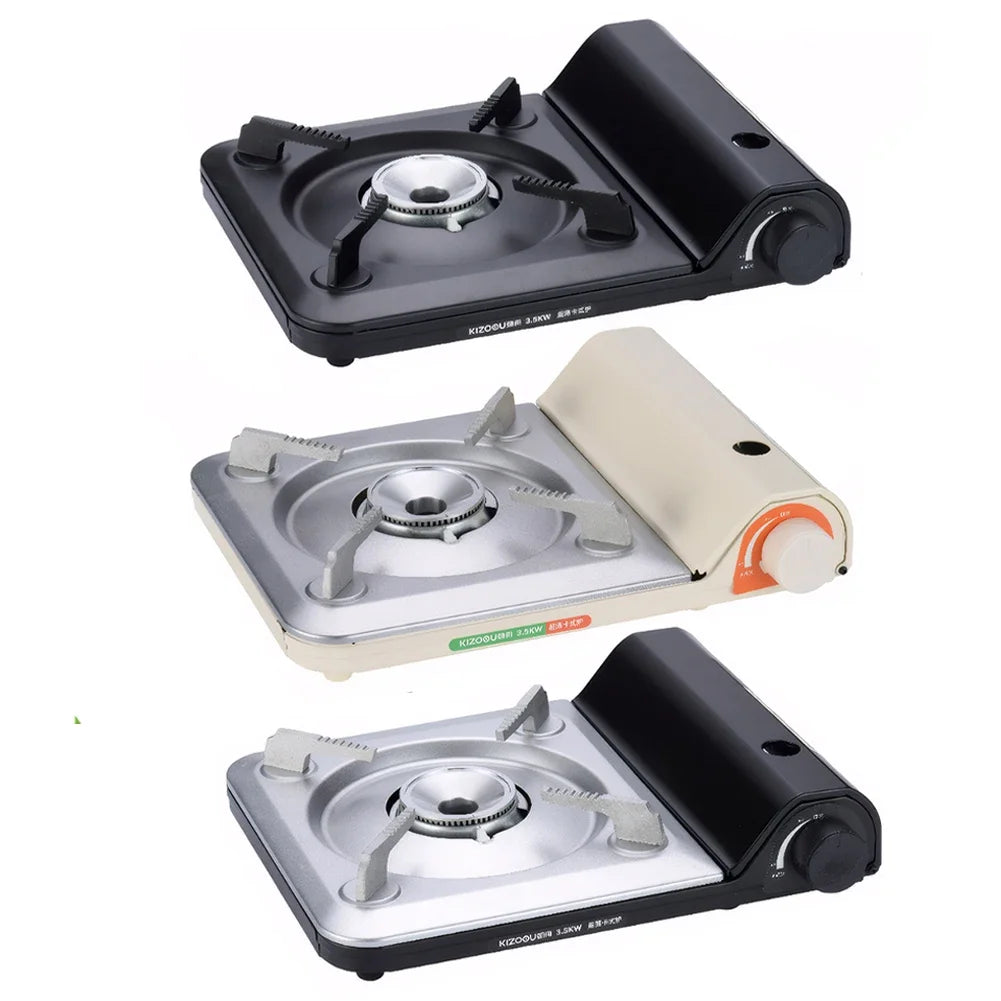 Estufa de gas portátil para acampar con un solo quemador, estufa de casete de encendido automático para cocina interior y exterior, senderismo, Picnic, 2025