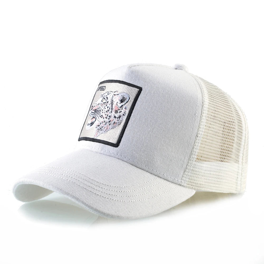 Gorras de camionero de moda con parche de cabra bordado gorra de béisbol Snapback para las cuatro estaciones para hombres y mujeres gorra con visera ajustable