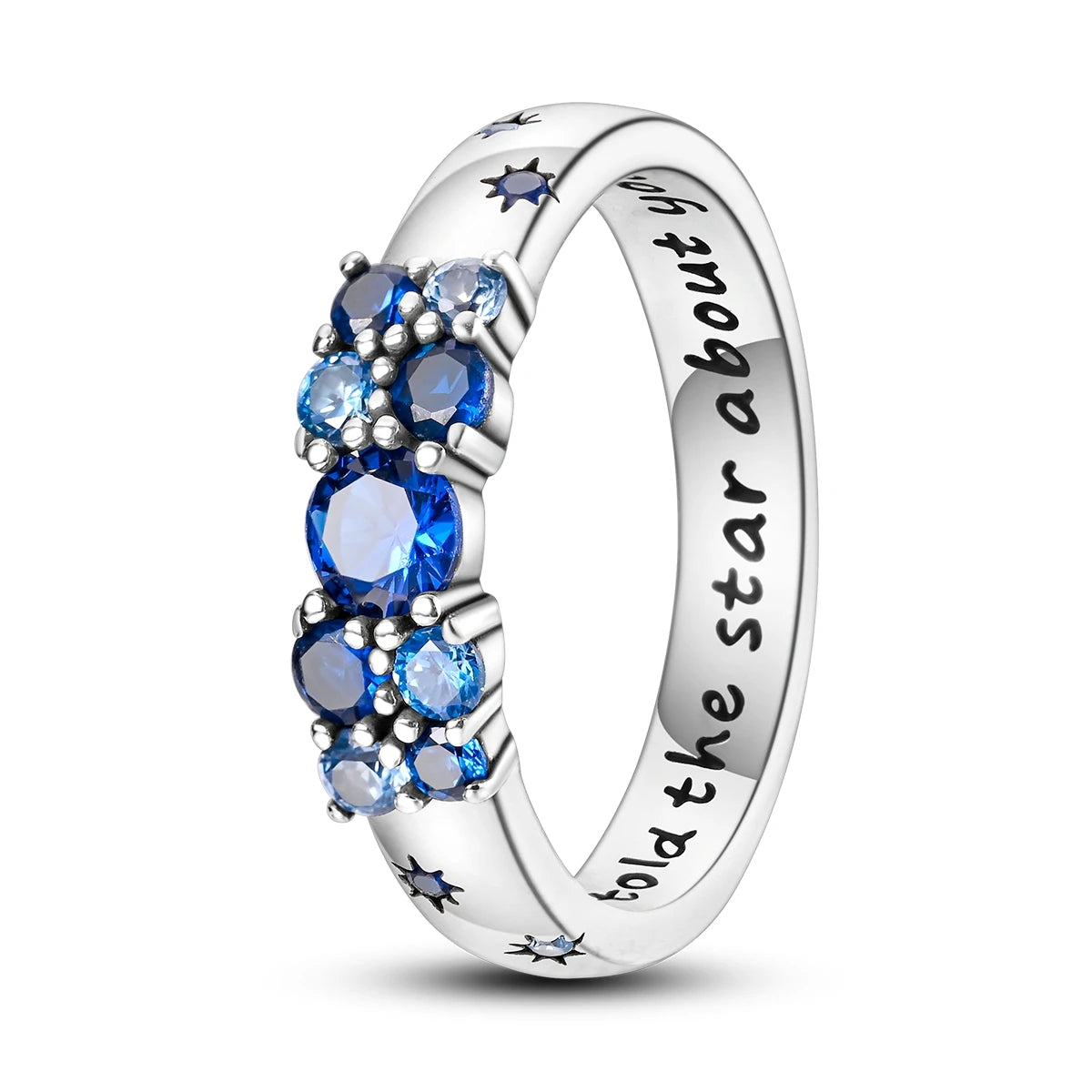 Anillo de Plata de Ley 925 Original para mujer, joyería fina con circonita, luciérnaga, corazón, cruz
