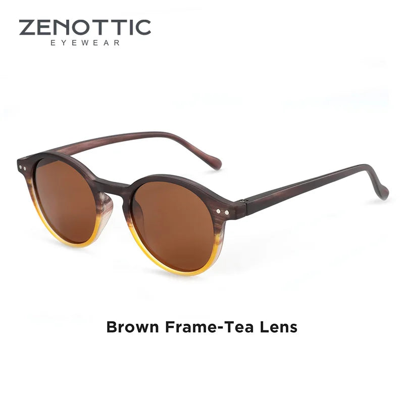 ZENOTTIC (tamaño S) gafas de sol polarizadas circulares Retro 2024 2025 hombres mujeres Vintage pequeñas gafas de sol redondas UV400 gafas de sol