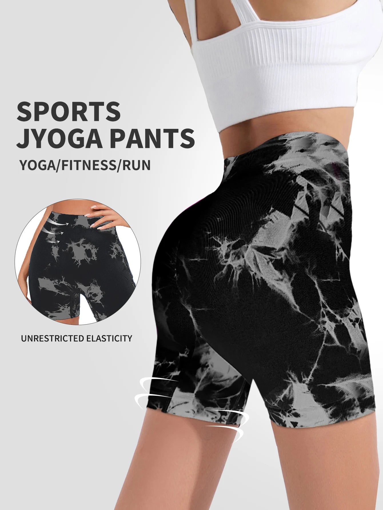 Leggings sin costuras Tie Dye para mujer, pantalones de Yoga de cintura alta, mallas elásticas de levantamiento de glúteos, mallas deportivas de cintura ancha