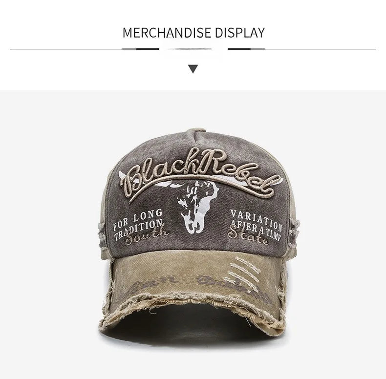 Nueva gorra de béisbol de algodón lavada a la moda para hombre, gorra deportiva Retro para hombre para las cuatro estaciones, gorra deportiva para exteriores, accesorio para hombre