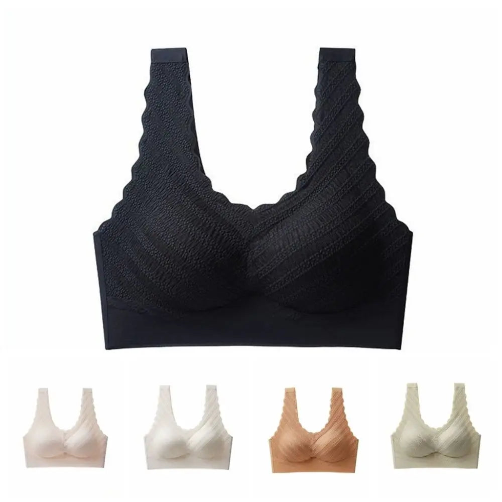 Sujetadores de reunión, sujetador de encaje de burbujas sin costuras, banda ancha, parte de atrás bonita, ropa interior push-up, Bralette, chaleco, Tops, sujetador para mujer