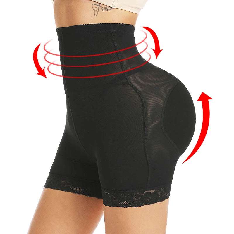 Entrenador de cintura alta, levantador de glúteos con bragas de Control acolchadas, ropa interior adelgazante, moldeadores de barriga, corsé moldeador