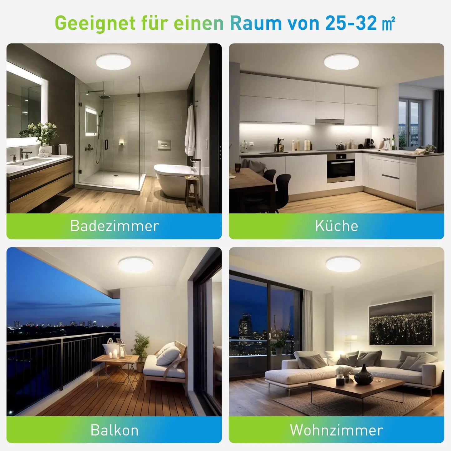 Luz de techo LED redonda, accesorio de iluminación decorativo para el hogar, sala de estar, dormitorio, cocina interior, 18 W, 24 W, 36 W, 48W