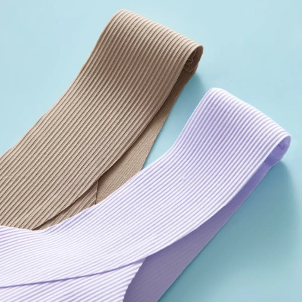 Sujetador inalámbrico de talla grande con escote en V profundo, ropa interior ajustada a prueba de golpes, lencería push-up, sujetador sin costuras antiflacidez para correr