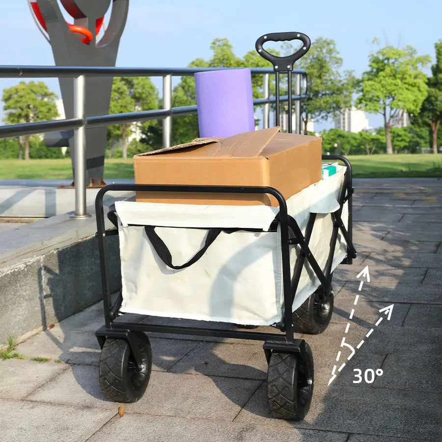 Carro de playa plegable, carro plegable de gran capacidad, carro plegable para exteriores, carrito portátil para acampar en el jardín