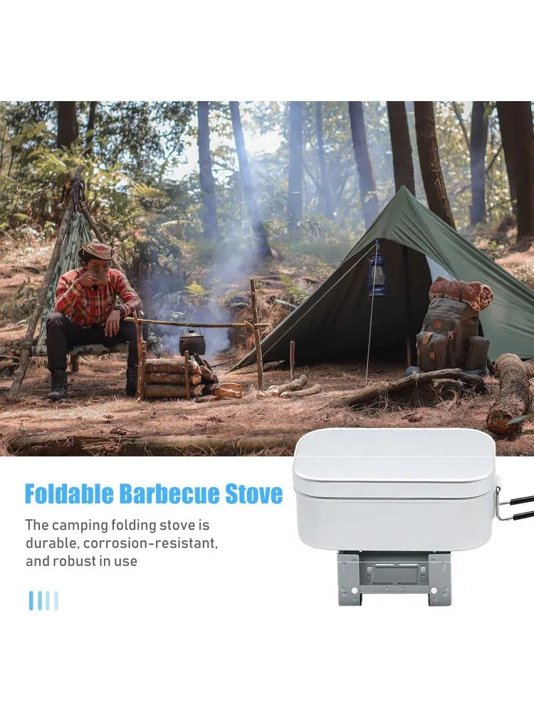 Estufa de combustible sólida portátil, estufa de Alcohol para acampar, MINI estufa de calefacción plegable, utensilios de cocina de bolsillo, Ideal para Picnic y senderismo