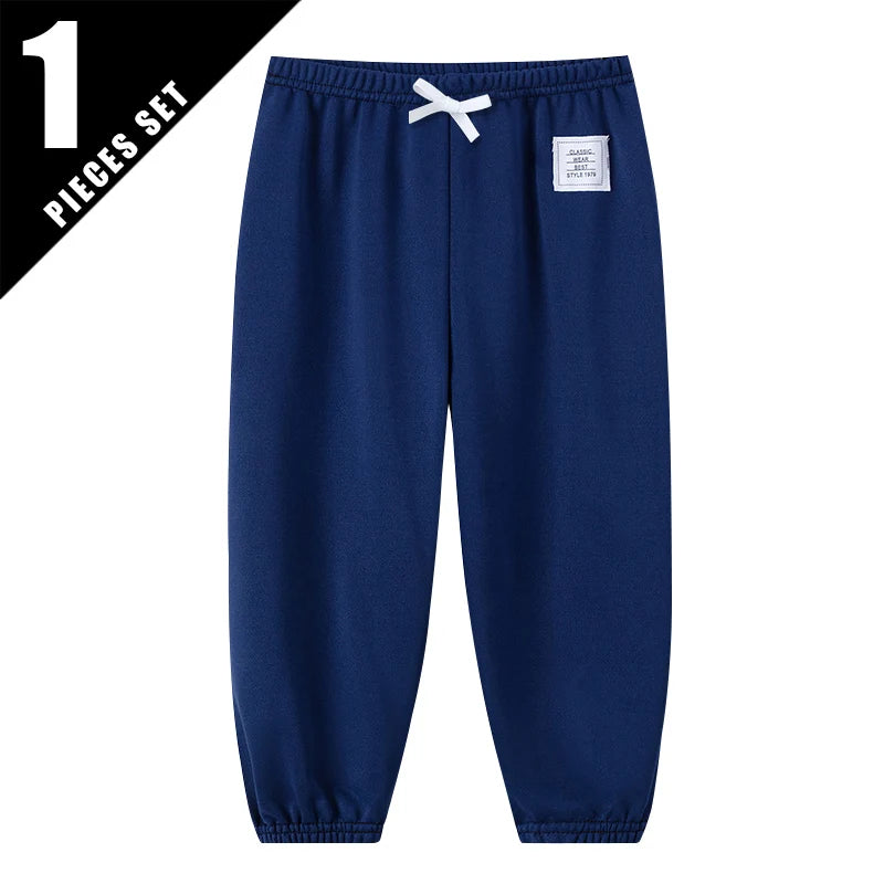 1/3/6 Pcs Children's Solid Color Drawstring Strap Shorts Boy Casual Fashion Pants Girl Joker Comfortable Elastic Waist Pants