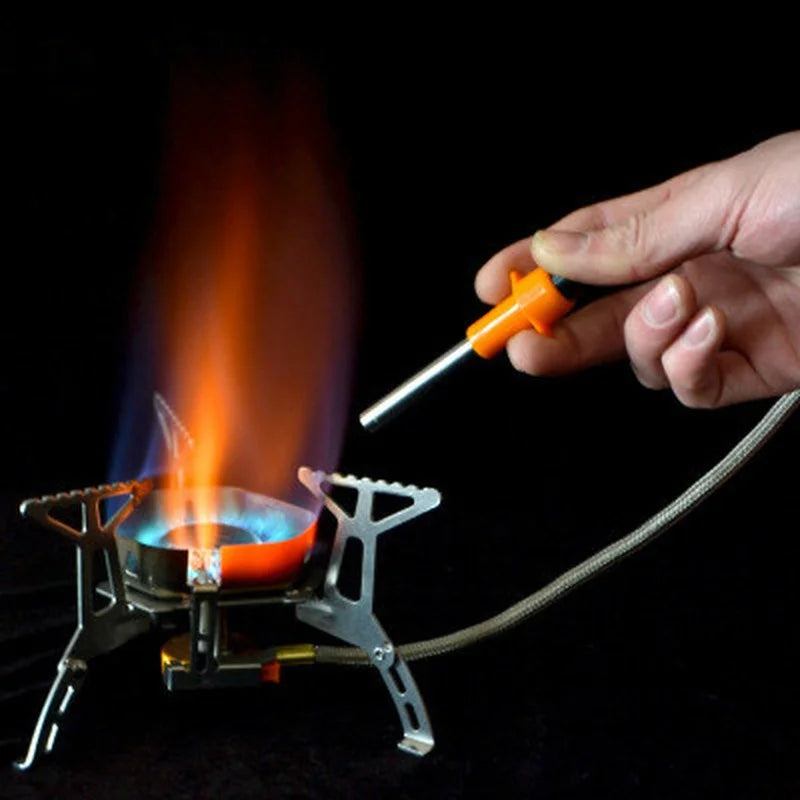 Lanzador de llama extendido para exteriores, encendedor electrónico, herramienta de iluminación, portátil, pesca, Camping, senderismo, cocina, encendedor