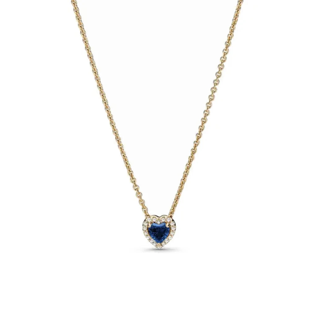 Nuevo original Plata de Ley 925 chapada brillante en forma de corazón collar pulsera mujer regalo de cumpleaños del Día de San Valentín joyería DIY